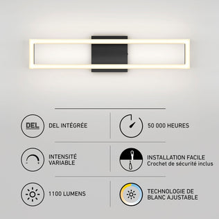 Artika Dover 27-in LED Vanity Light Bar: dimmable, 1100 lumens, 5 CCT, easy install, adjustable modern bathroom lighting.