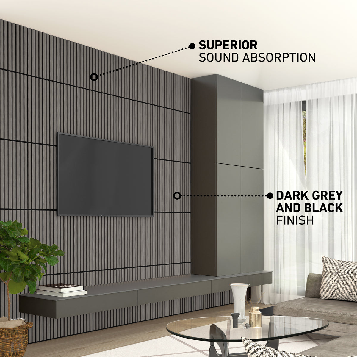 Sonolok 15.5 ft sound-absorbing wall panel kit (4-pack)