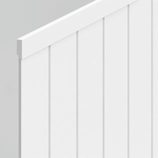 Close-up of AXEN Shilap 48 in. Artika MDF Wall Panels, ready-to-paint, shiplap style (12-pack), against a light grey background.