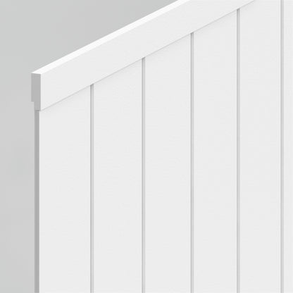 Close-up of AXEN Shilap 48 in. Artika MDF Wall Panels, ready-to-paint, shiplap style (12-pack), against a light grey background.