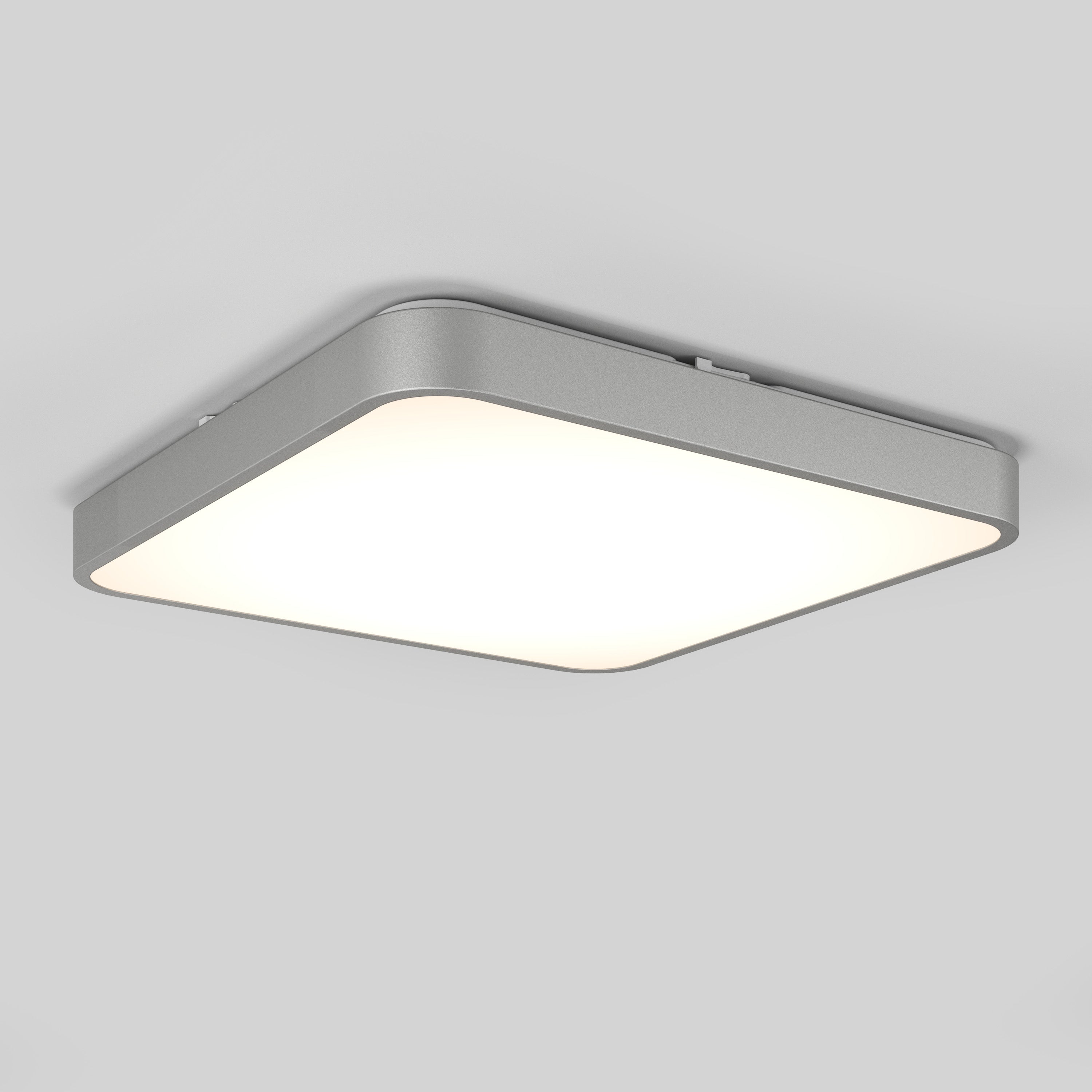 Europa 18 LED Flush Mount Light Silver With Remote | Artika Canada