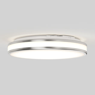 Artika Hemisphere 15″ LED ceiling light features 5 CCT adjustable brightness and chrome finish—perfect for sleek, modern bathrooms.