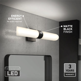 Artika Wilton 27-in LED vanity light bar, 5 color temps, energy efficient, 3-year warranty—ideal above bathroom mirrors.