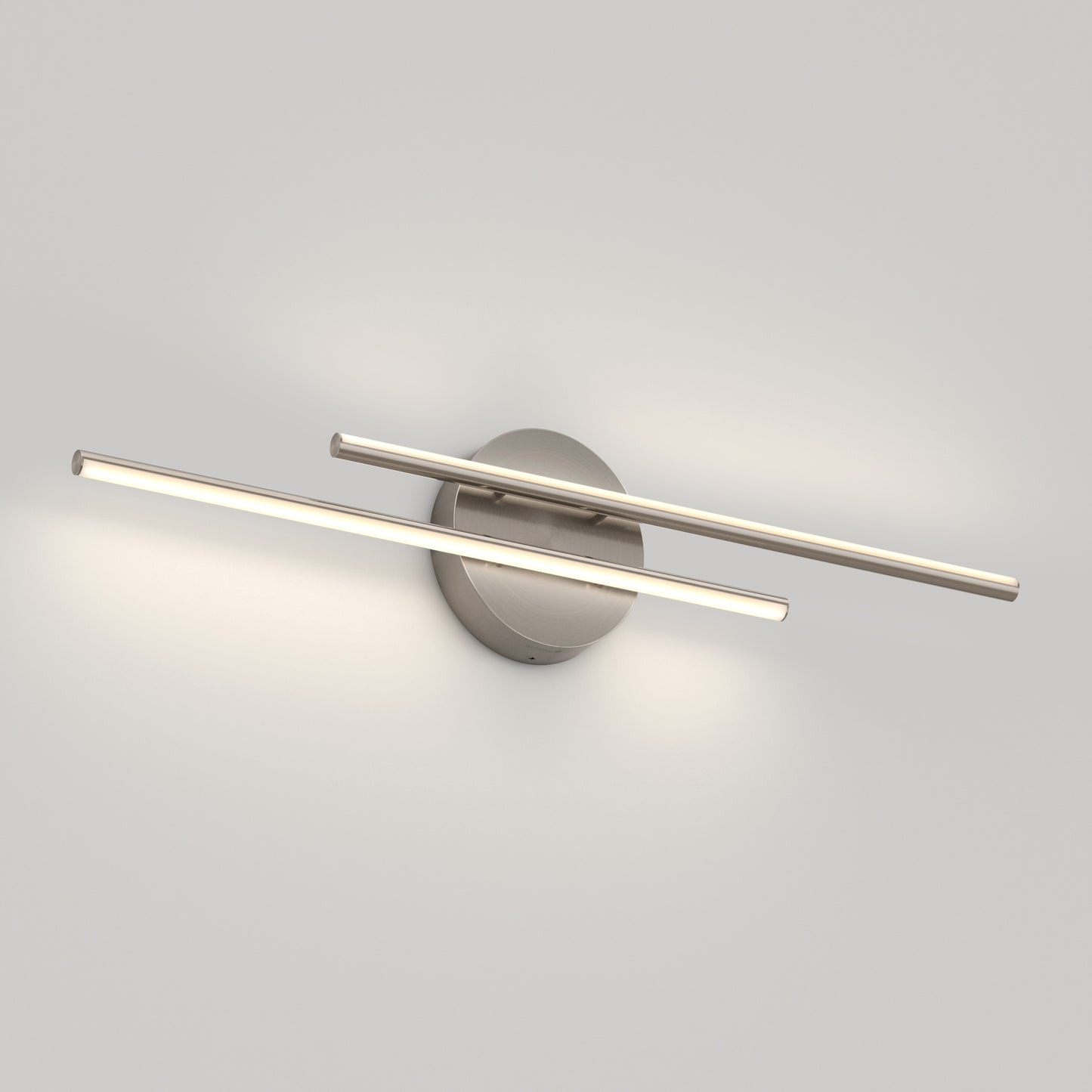 The Artika Cisco 27-in Integrated LED 5-CCT Vanity Light Bar offers adjustable color temperature for perfect bathroom lighting, with a modern design that softly illuminates any plain white wall.