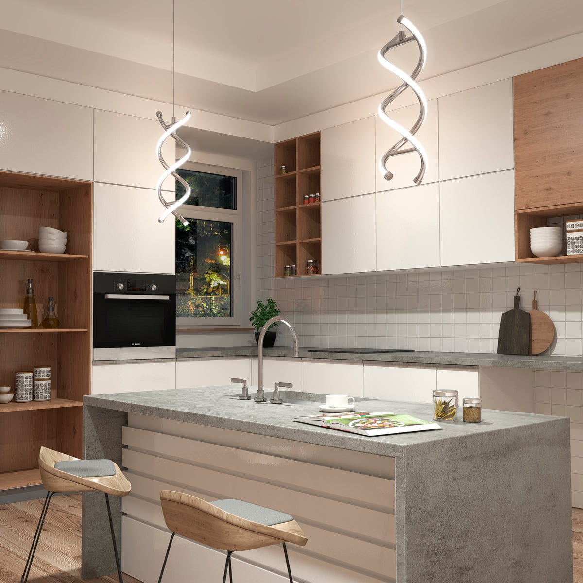 DNA LED pendant light