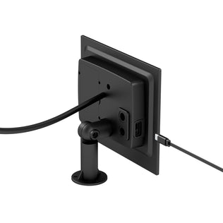 A set of Artika Blaze 20 LED Outdoor Solar String Lights is shown mounted on a stand from the back, with two cables connected—one thick and round, the other thinner and attached to the side.