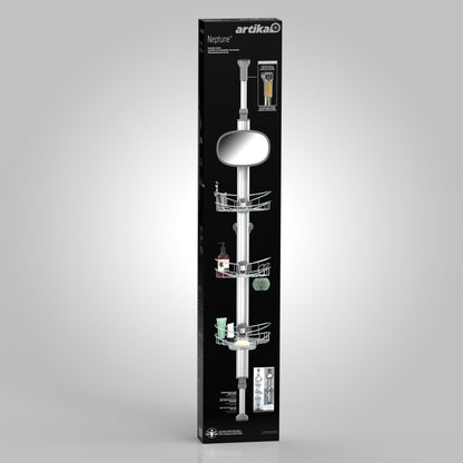 Neptune shower caddy with mirror