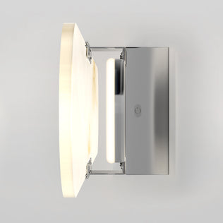 The Artika Selena LED bathroom vanity light 3 CCT offers modern style with a metal base and frosted glass shade for your bathroom.