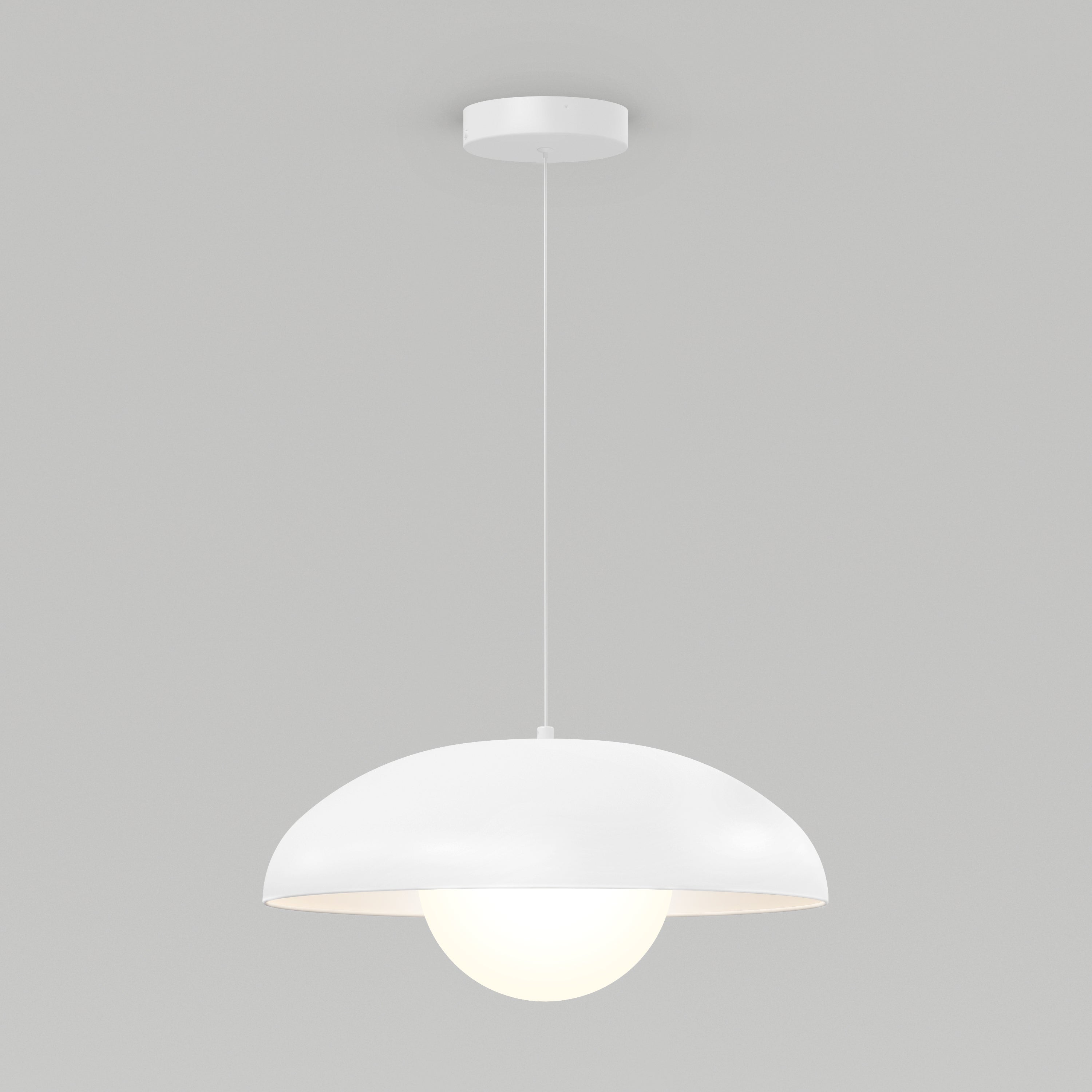 Boden LED modern mid-century pendant light white | Artika Canada