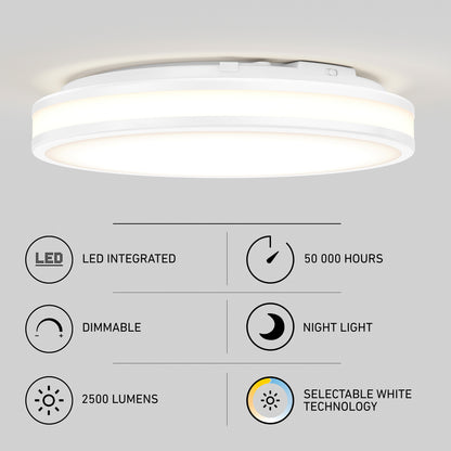 Hemisphere 15 in. LED flush mount light 5 CCT