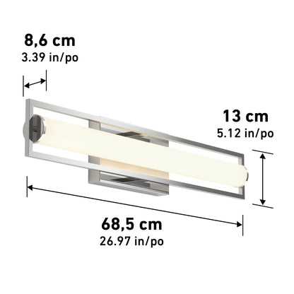 Rialto modern LED bathroom vanity light 3 CCT