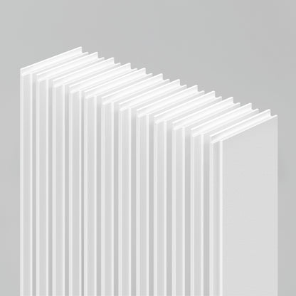 Artika AXEN Shilap 48 in. MDF wall panels (12-pack) create a modern geometric look with vertical, ready-to-paint shiplap design.