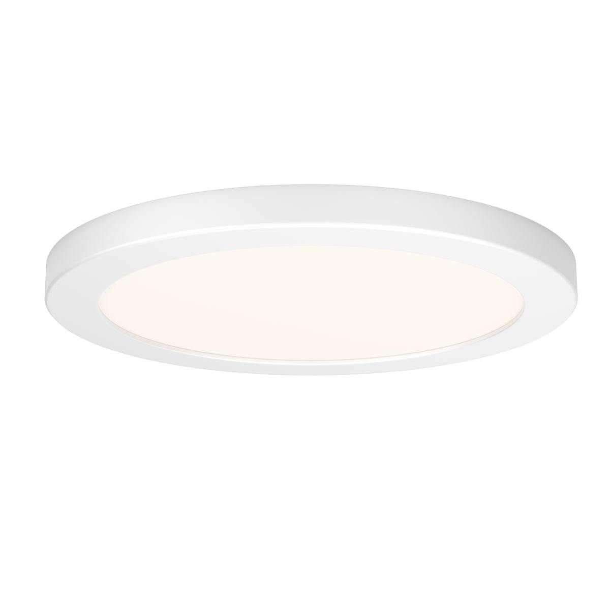 The Artika Europa Disk 9 in. LED modern flush mount light features a round, white design with a frosted diffuser and 3 CCT options, delivering a soft, even glow in a sleek, minimalistic style.