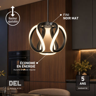 Artika Vivaldi LED pendant, 3 CCT selectable, ribbon-style design, French inspiration, and 5-year warranty.
