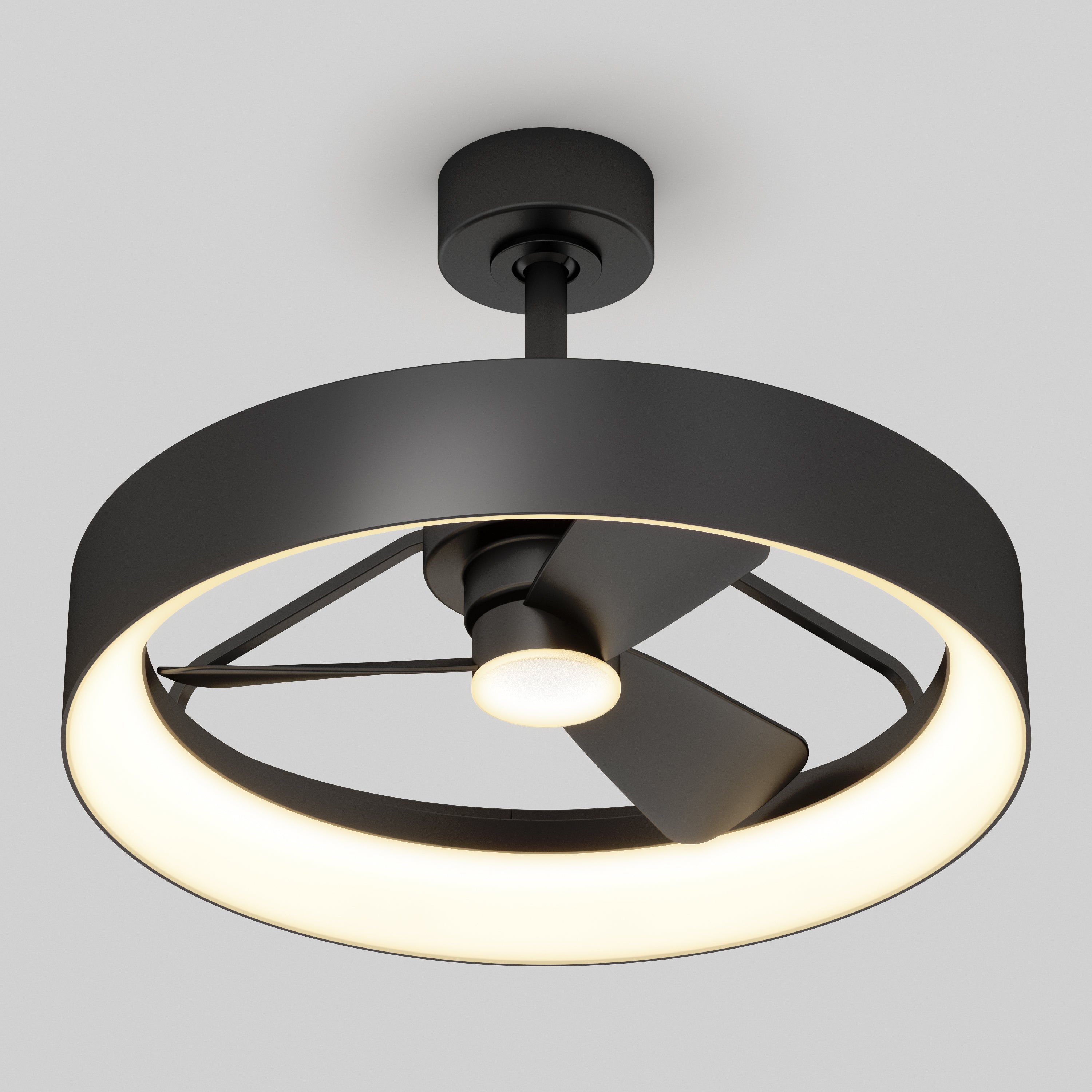 Austin 23 in. LED modern Matte Black ceiling in Matte Black