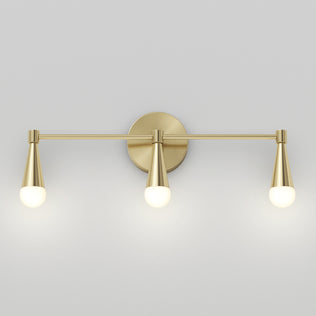 The Artika Wayden LED mid-century vanity light features 3 CCT settings and is ideal for mounting on a white wall.