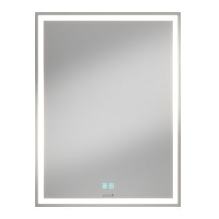 The Artika Aurea anti fog LED wall mirror features a modern design, illuminated border, and touch controls for your bathroom.