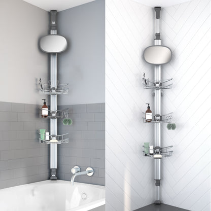 Neptune shower caddy with mirror