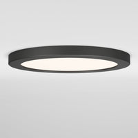 The Artika Europa Disk 9 in. LED modern flush mount light features a round, flat black design with 3 selectable color temperatures, providing a bright, even glow on your ceiling.