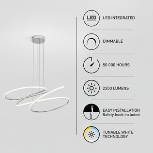 Artika’s Swirl Butterfly LED pendant light offers 3 CCT options, dimming, and 50,000 hours of contemporary brilliance.