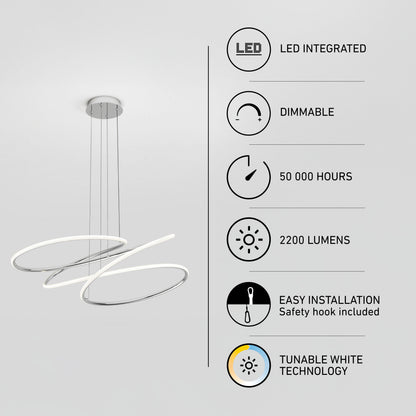 Artika’s Swirl Butterfly LED pendant light offers 3 CCT options, dimming, and 50,000 hours of contemporary brilliance.