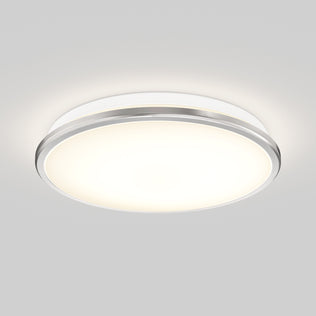 The Artika Vera 13 in. Modern LED Flush Mount Ceiling Light gives a soft, even white glow with its frosted cover and chrome finish.