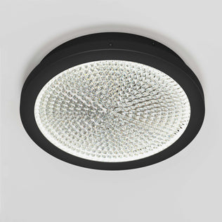 Artika Glitter 14 in. LED Flush Mount Ceiling Light features a sparkling glass center and emits bright white light against a plain background.