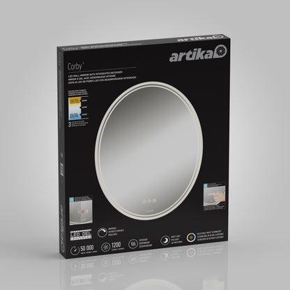 Corby 22 in. x 28 in. LED mirror 3 CCT with defogger