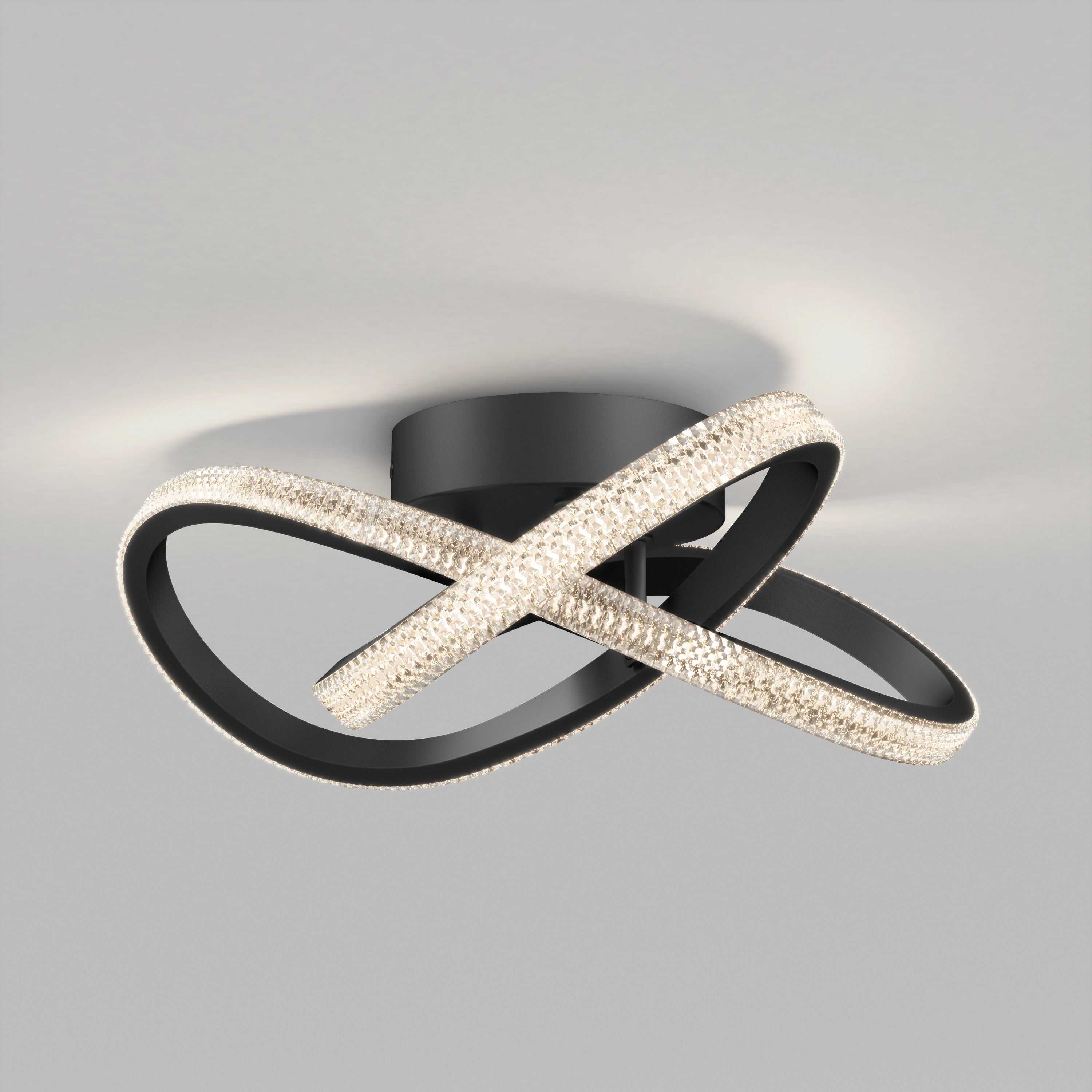 Morgan modern LED flush mount light 5 CCT in Matte Black | Artika Canada