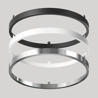 Three Isara 12″ RGBIC LED mounts by Artika with black, white, and silver trims parallel on a light gray background.