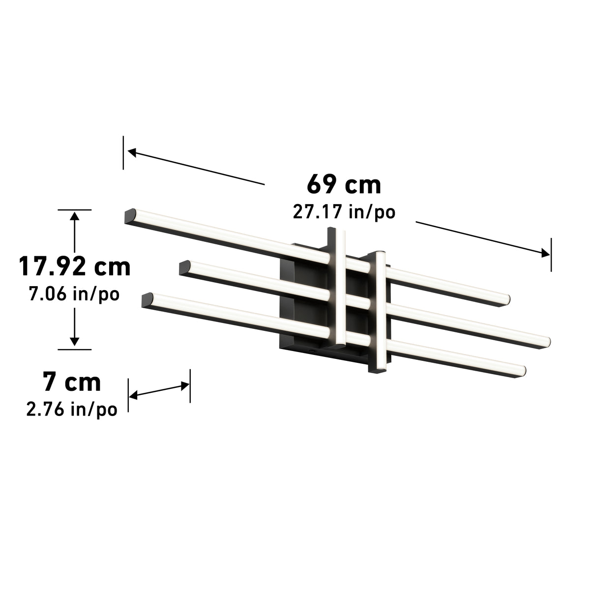 Grid modern LED bathroom vanity light