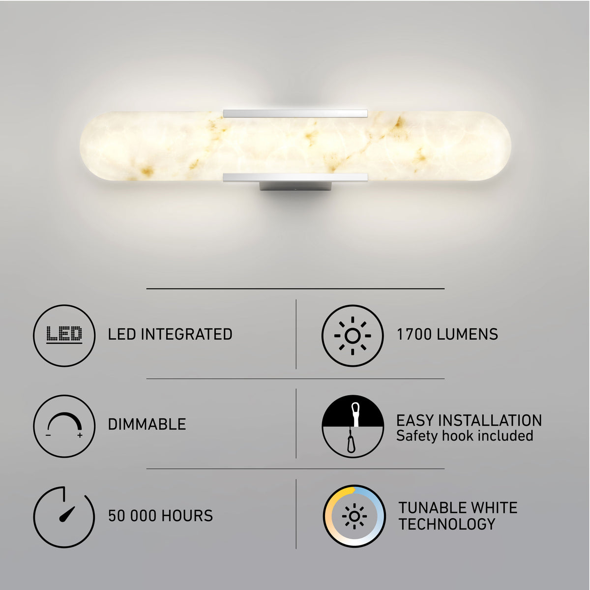 Selena LED bathroom vanity light 3 CCT