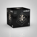 A black box with the brand name Artika and an image of a geometric chandelier called Imperium displayed on the packaging, shown on a white background.