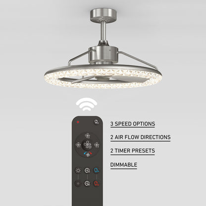 Carat 23" LED Modern Ceiling Fan with Remote Control