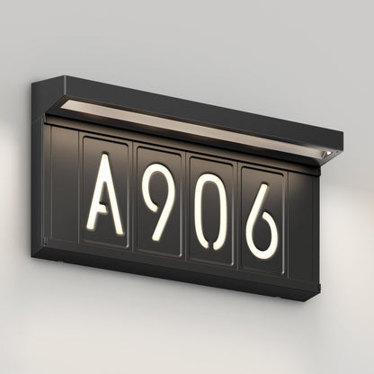 Bowen solar LED outdoor address wall light 5 CCT
