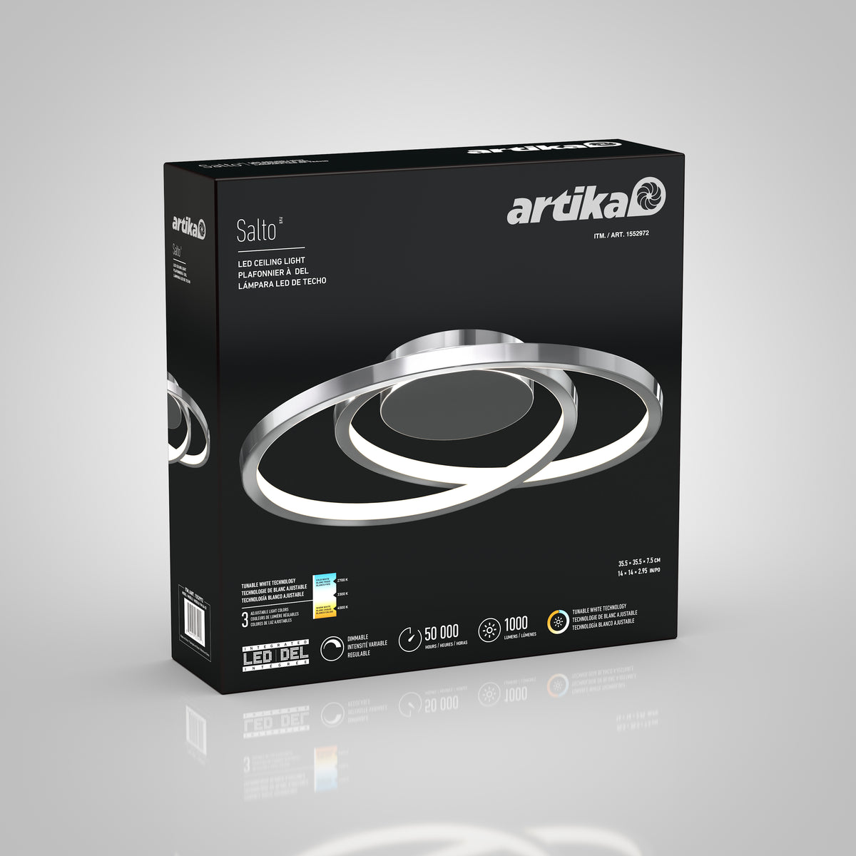 Salto 14 in. (36 cm) Modern LED Flush Mount Ceiling Light