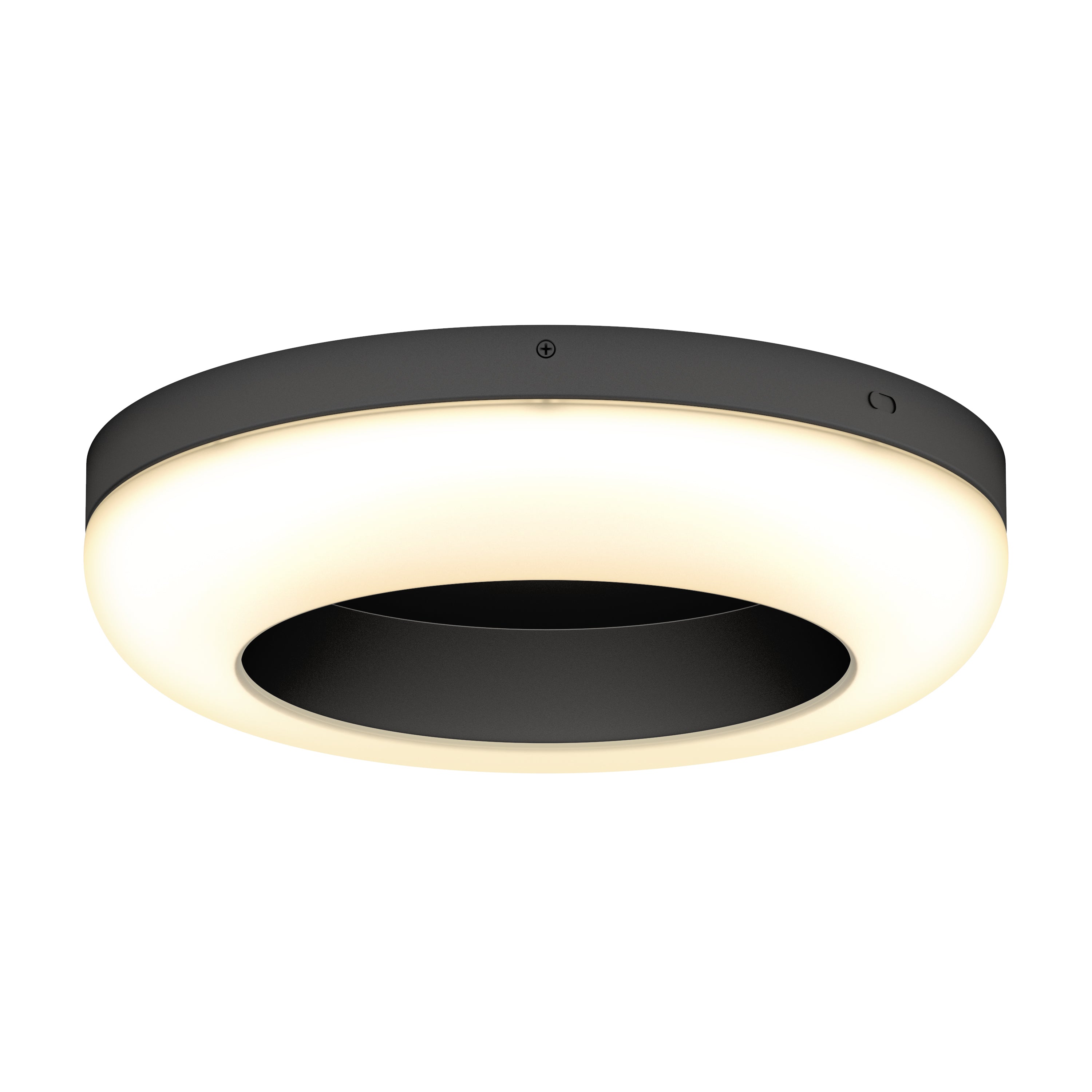 Louka 15 in. LED Flush Mount Light 5 CCT in Matte Black | Artika