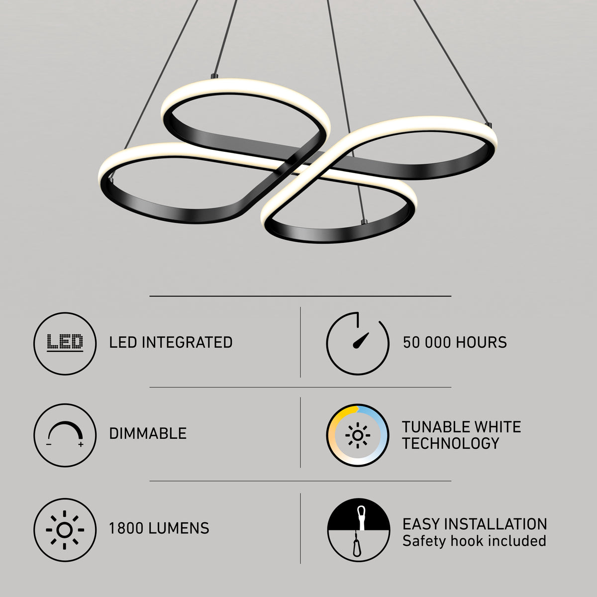 Atrium suspension à DEL 5 CCT