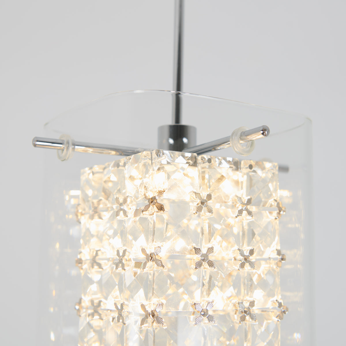 Crystal Cube suspension à 1 Lumière DEL