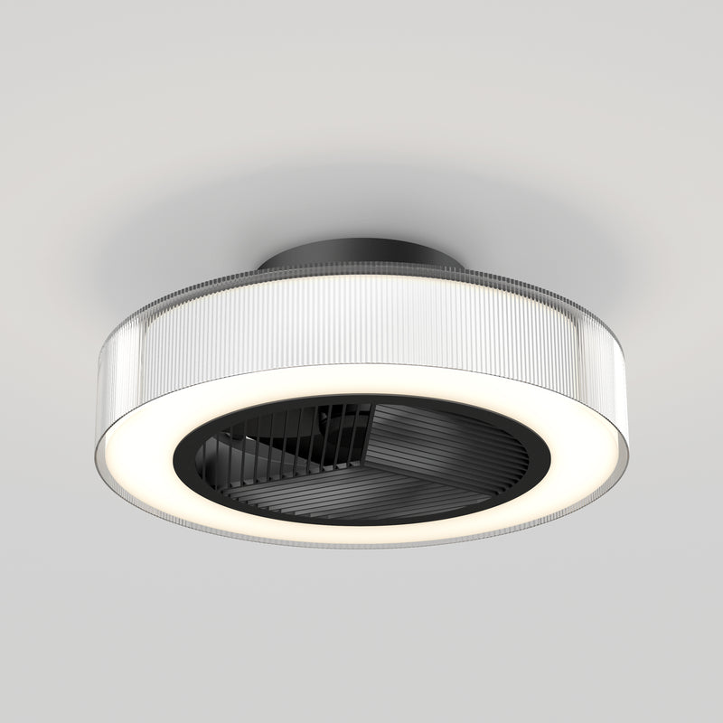 The Artika Groove 20 in. LED modern ceiling fan features a circular LED light ring, central black ventilation grille, and 3 speeds with remote control, shown ceiling-mounted against a plain white background.