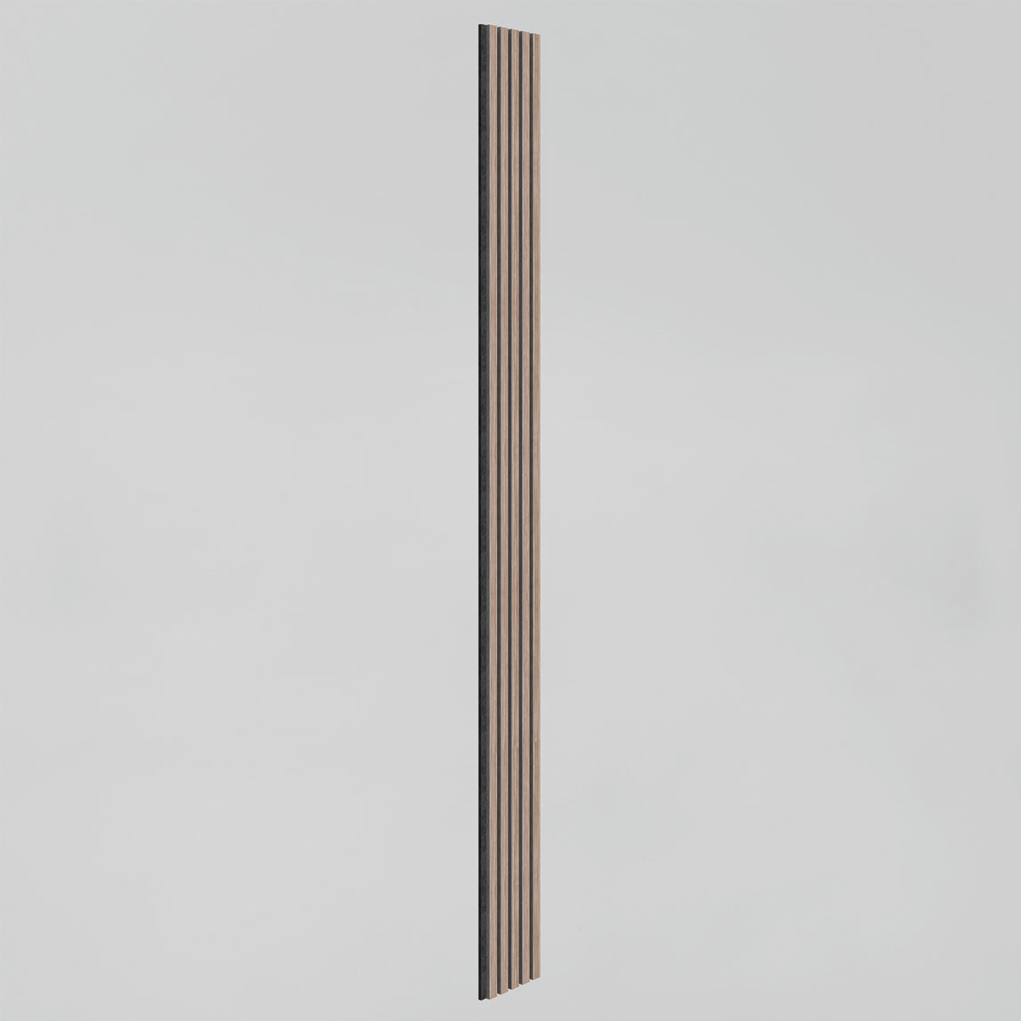 The Artika Sonolok sound-absorbing wall panel kit features a single vertical wooden slat with evenly spaced narrow grooves, displayed against a plain light gray background.