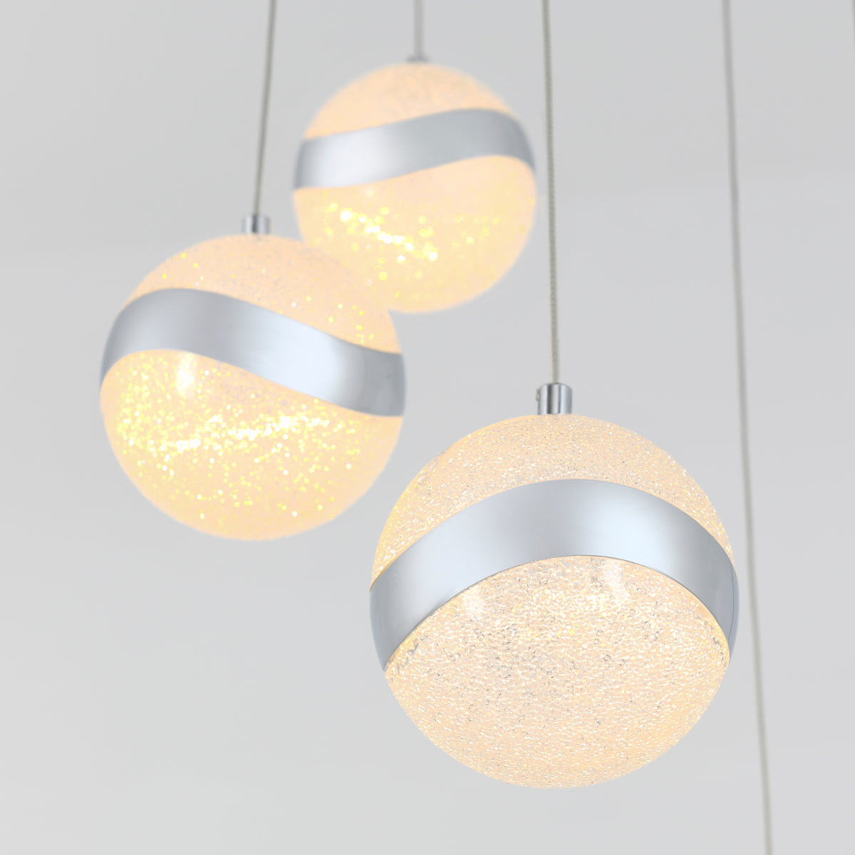 Wavey 5-light LED pendant