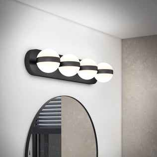 The Artika Baldric LED modern vanity light offers 3 adjustable CCTs with four round bulbs for your bathroom mirror.