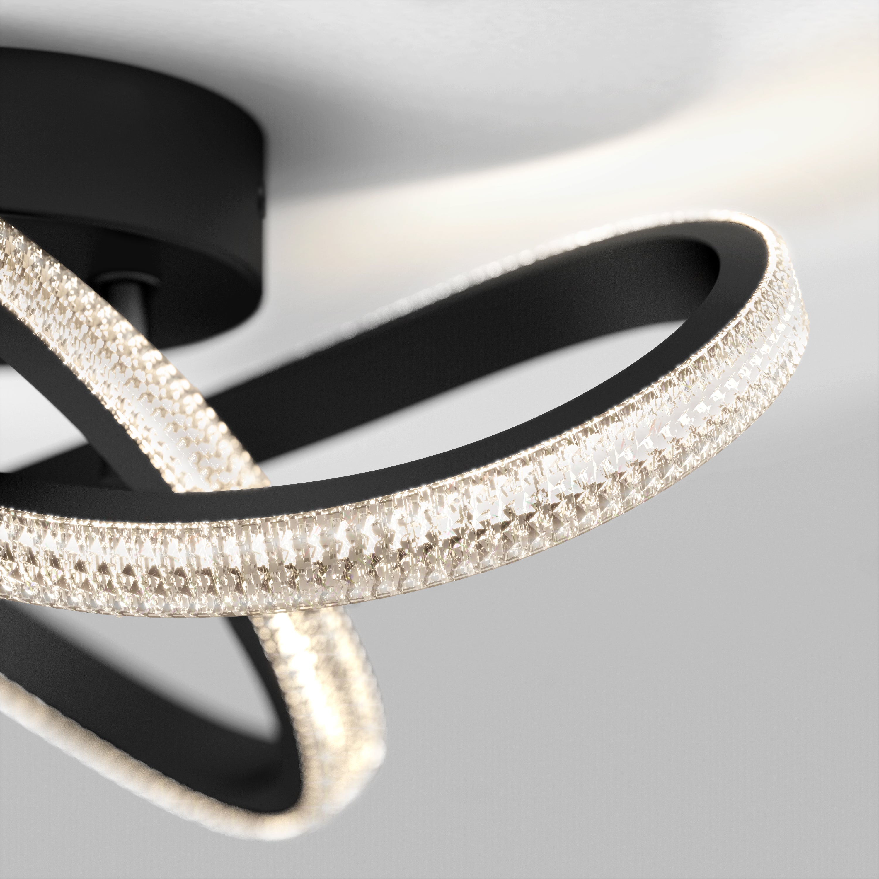 Morgan modern LED flush mount light 5 CCT black | Artika Canada