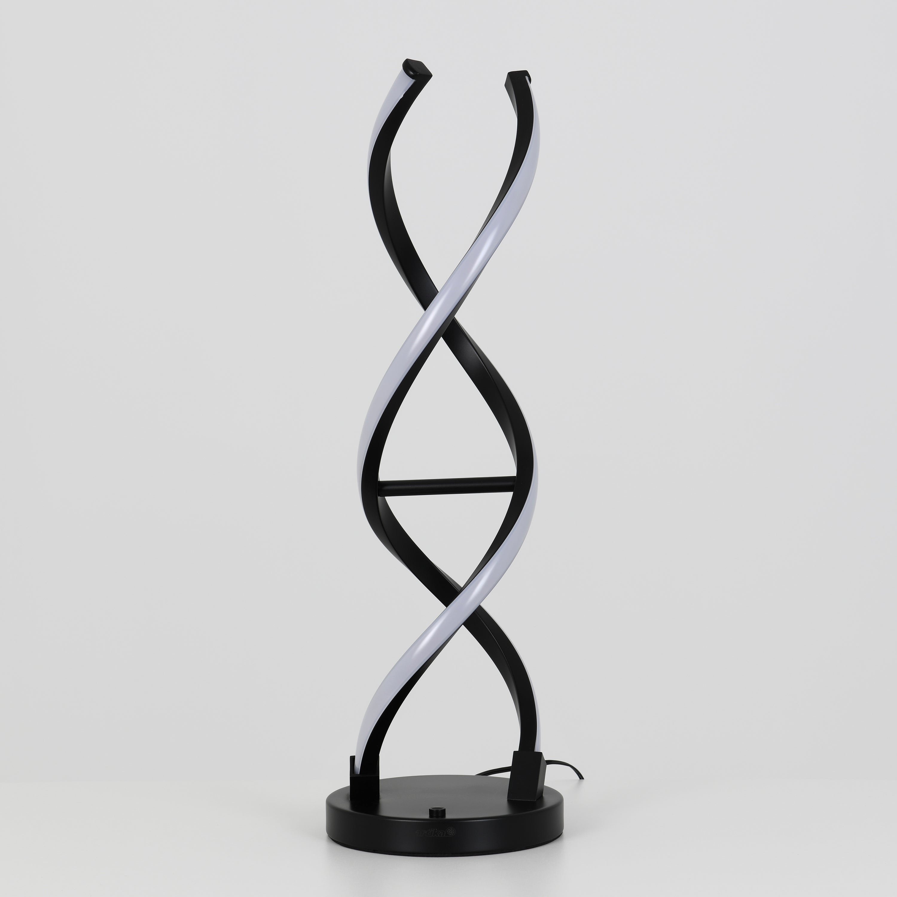 Swirl modern LED table lamp in Matte Black | Artika Canada