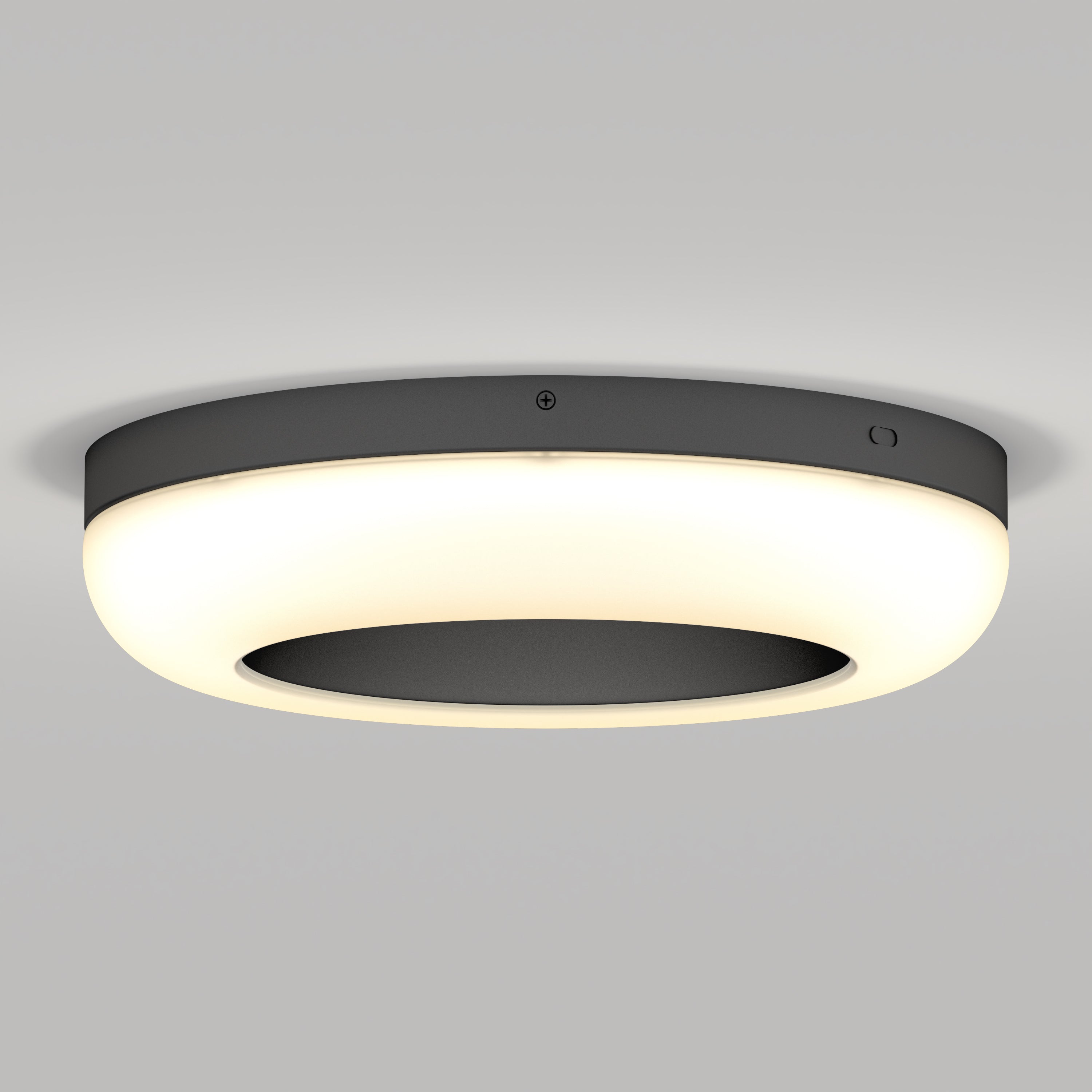 Louka 15 in. LED Flush Mount Light 5 CCT in Matte Black | Artika