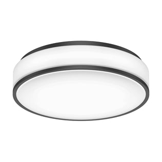 The Artika Giada 15 in. LED modern flush mount light features a round design, white diffuser, and sleek black trim, offering versatile style with 5 selectable color temperatures.