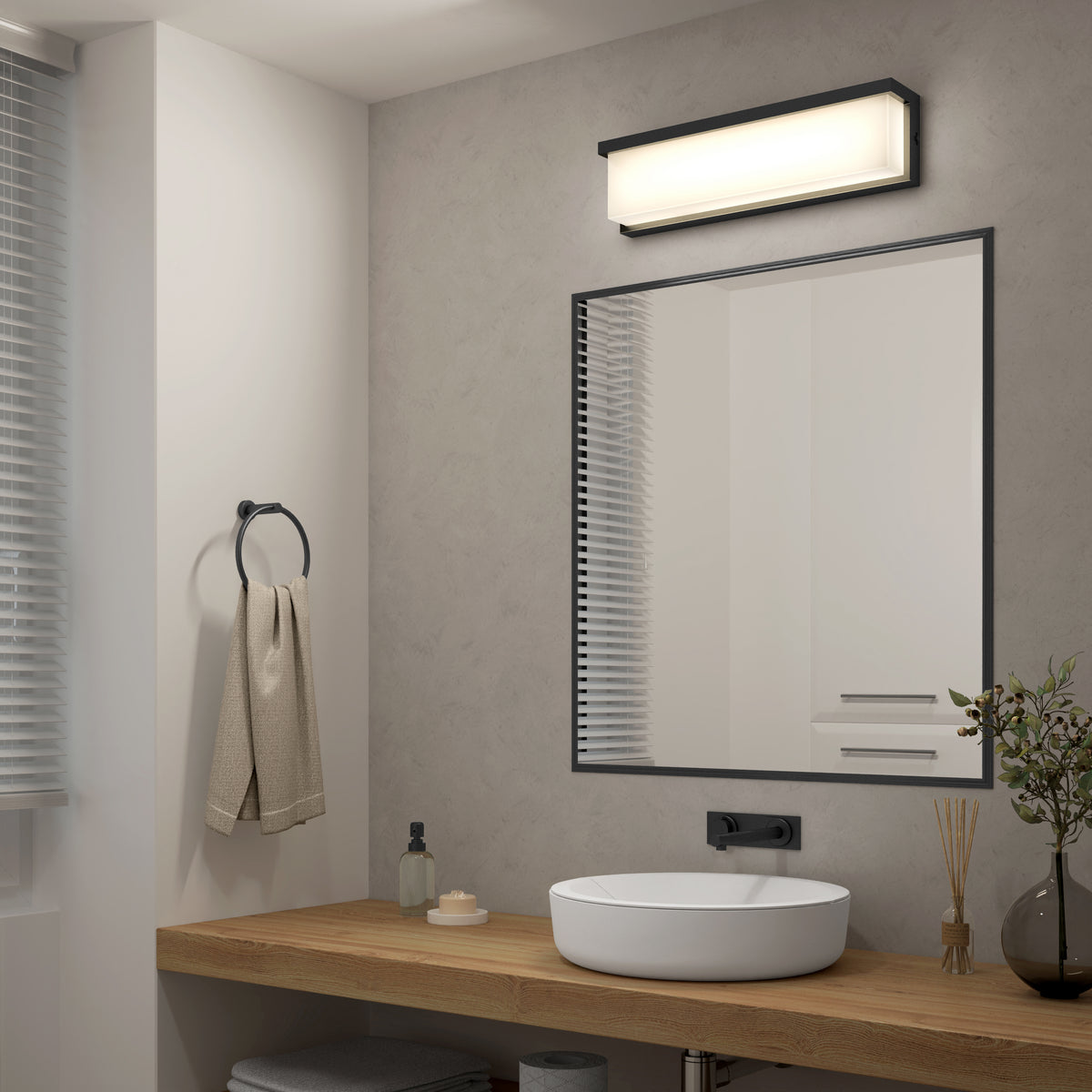 Bristol 18 po (46 cm) luminaire de vanité DEL intégré 3 TCL pour salle de bain