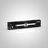 A black rectangular box with Artika branding, displaying a modern LED vanity light fixture called Timur on the front, set against a light grey gradient background.
