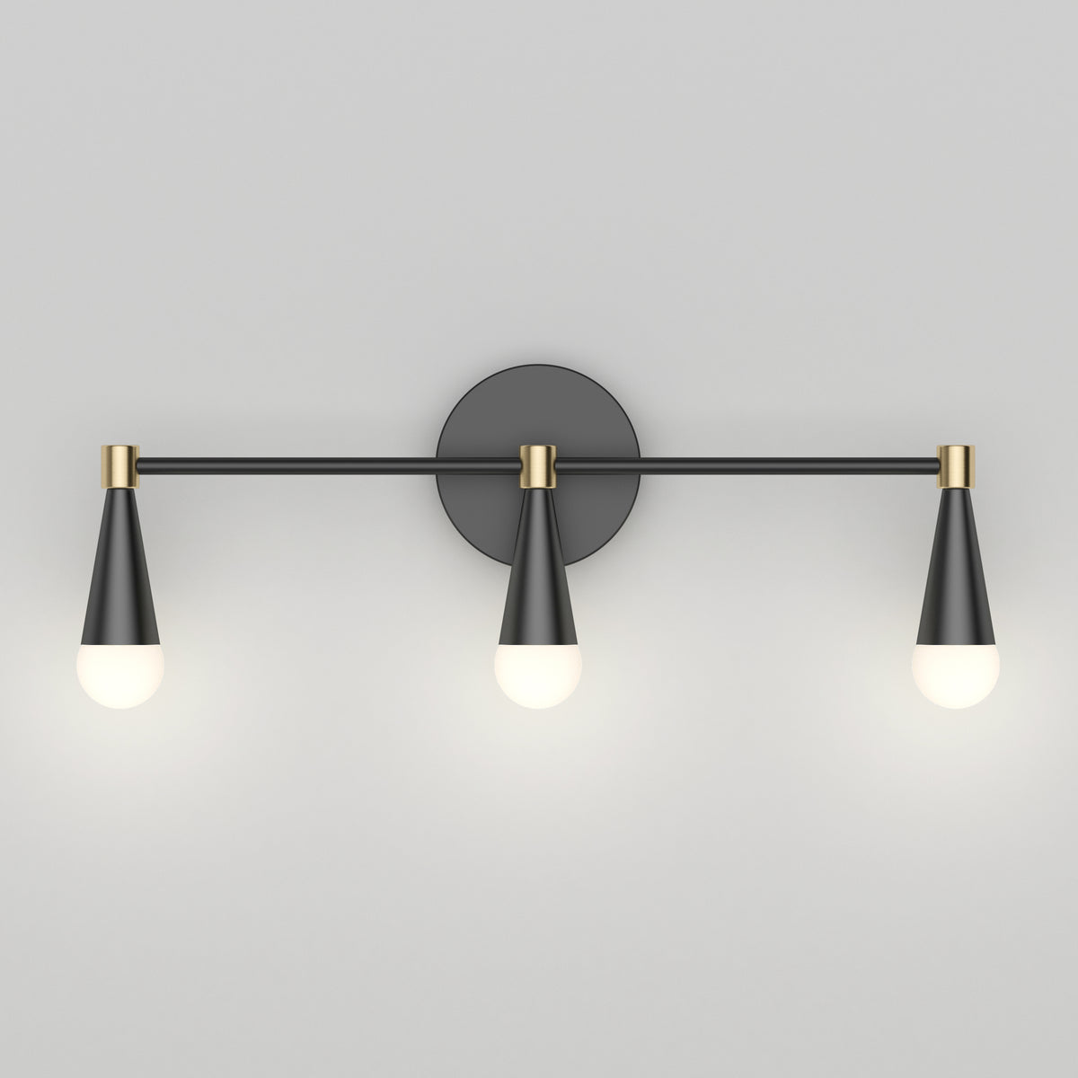 The Wayden LED mid-century bathroom vanity light by Artika features 3 CCT and a sleek black and gold design for modern spaces.